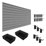 Proslat Stealth Gardener Bundle - Light Grey PVC Slatwall 52706K | Garage Giant 