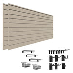 Proslat Stealth Ultimate Bundle - Sandstone PVC Slatwall 52900K | Garage Giant 
