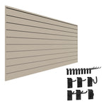 Proslat Stealth Basic Bundle - Sandstone PVC Slatwall 52902K | Garage Giant 