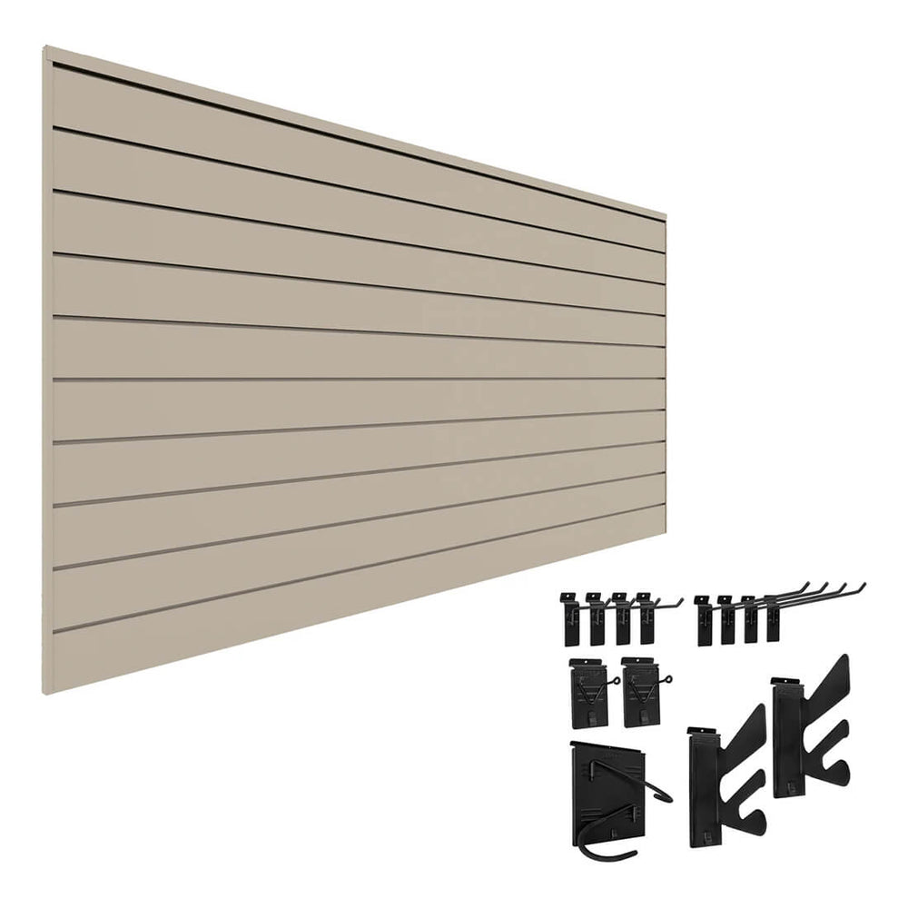 Proslat Stealth Sports Bundle - Sandstone PVC Slatwall 52903K | Garage Giant