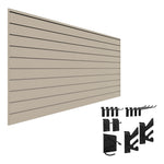 Proslat Stealth Sports Bundle - Sandstone PVC Slatwall 52903K | Garage Giant 