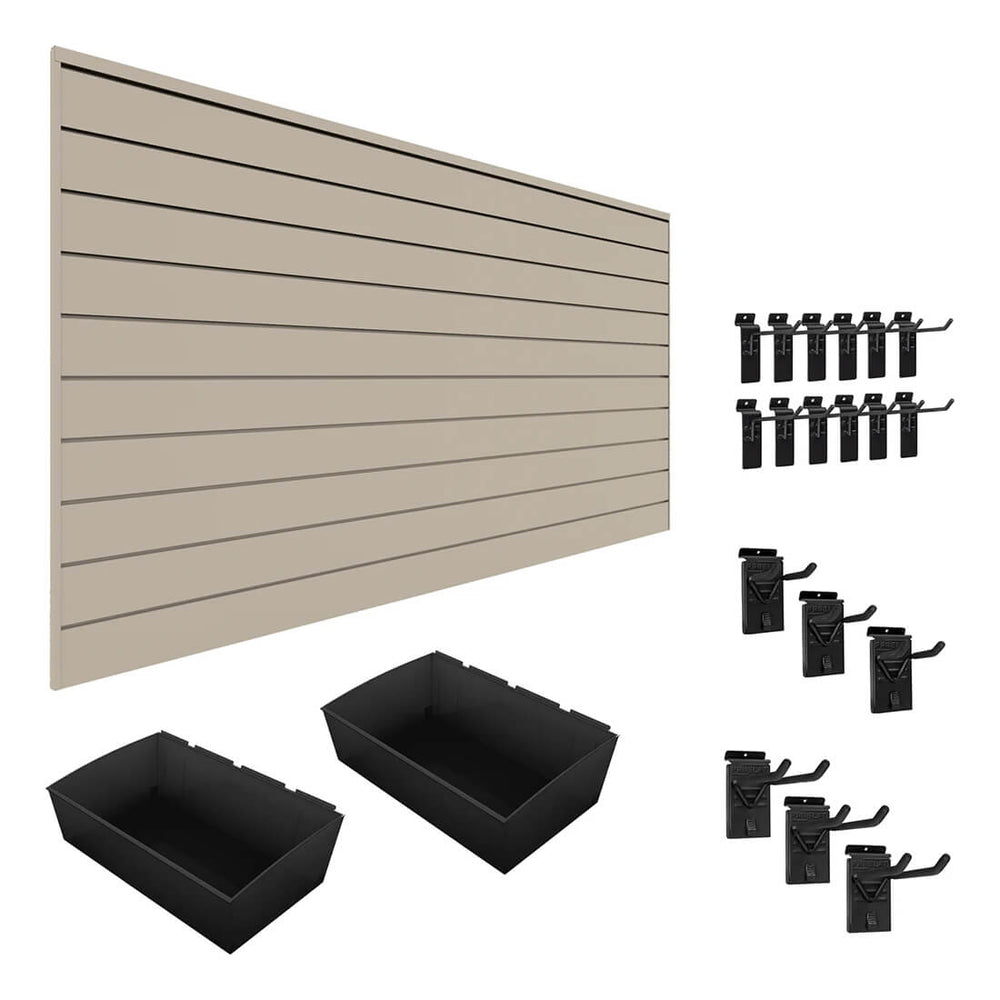 Proslat Stealth Gardener Bundle - Sandstone PVC Slatwall 52906K | Garage Giant