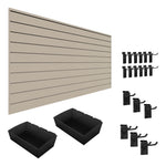 Proslat Stealth Gardener Bundle - Sandstone PVC Slatwall 52906K | Garage Giant 