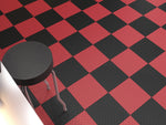 NewAge Garage Flooring Diamond Pattern Polypropylene Garage Flooring Tiles 600 sq. ft. Flooring Bundle - Black and Red Checkered Pattern 
