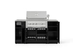 NewAge Outdoor Kitchens Outdoor Grill Island Aluminum 5-Piece Cabinet Set with Sink, 1 Door, Grill Cabinet, Platinum Grill and Stainless Steel Countertop 