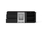 NewAge Outdoor Kitchens Stainless Steel 5-Piece Cabinet Set with 3-Drawer, 2-Door Cabinet, Countertops and Fridge-73857-Garage Giant 