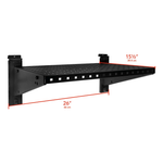 Proslat Stealth Slatwall 24-Inch Heavy Duty Metal Shelves (2-Pack)-53020K-Garage Giant 