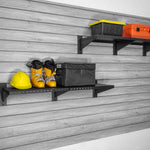 Proslat Stealth Slatwall 48-Inch Heavy Duty Metal Shelves (2-Pack)-53021K-Garage Giant 