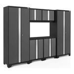 NewAge Garage Cabinets BOLD Series Grey 6-Piece Set (No Countertop)-53216-Garage Giant 