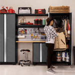 NewAge Garage Cabinets BOLD Series Grey 6-Piece Set (No Countertop)-53216-Garage Giant 