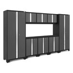 NewAge Garage Cabinets BOLD Series Grey 8-Piece Set (No Countertop)-53218-Garage Giant 