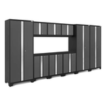 NewAge Garage Cabinets BOLD Series Grey 9-Piece Set (No Countertop)-53219-Garage Giant 