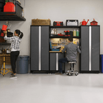 NewAge Garage Cabinets BOLD Series Grey 9-Piece Set (No Countertop)-53219-Garage Giant 