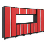 NewAge Garage Cabinets BOLD Series Red 8-Piece Set (No Countertop)-53223-Garage Giant 