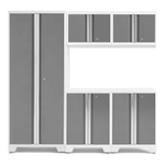 NewAge Garage Cabinets BOLD Series Platinum 5-Piece Set (No Countertop)-53225-Garage Giant 