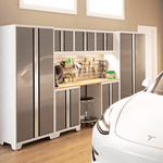 NewAge Garage Cabinets BOLD Series Platinum 5-Piece Set (No Countertop)-53225-Garage Giant 