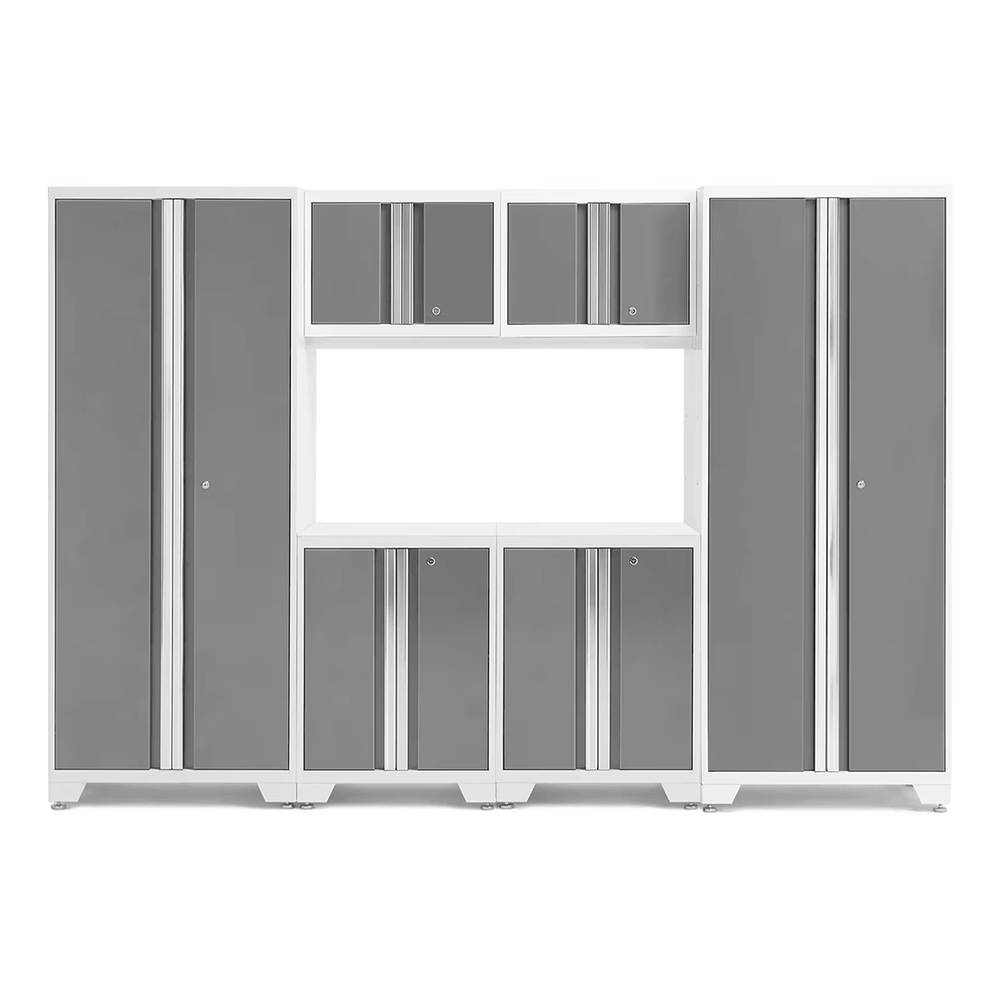 NewAge Garage Cabinets BOLD Series Platinum 6-Piece Set (No Countertop)-53226-Garage Giant