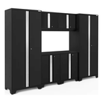 NewAge Garage Cabinets BOLD Series Black 6-Piece Set (No Countertop)-53231-Garage Giant 