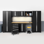 NewAge Garage Cabinets BOLD Series Black 6-Piece Set (No Countertop)-53231-Garage Giant 