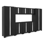 NewAge Garage Cabinets BOLD Series Black 8-Piece Set (No Countertop)-53233-Garage Giant 