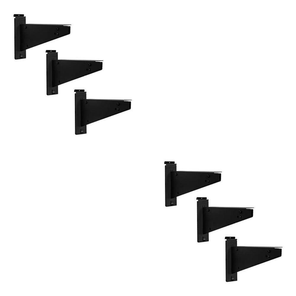 Proslat Stealth Slatwall Shelf Brackets (6-Pack) 53255K | Garage Giant