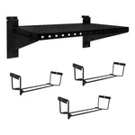 Proslat Stealth Slatwall 24-Inch Heavy Duty Metal Shelf with Tool Holders-53318K-Garage Giant 