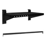 Proslat Stealth Slatwall 24-Inch Heavy Duty Metal Shelf with Clothing Rod-53320K-Garage Giant 