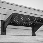 Proslat Stealth Slatwall 24-Inch Heavy Duty Metal Shelf with Clothing Rod-53320K-Garage Giant 