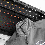 Proslat Stealth Slatwall 48-Inch Heavy Duty Metal Shelf with Clothing Rod-53321K-Garage Giant 