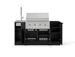 NewAge Outdoor Kitchens Outdoor Grill Island Stainless-Steel 5-Piece Cabinet Set with Sink, 1 Door, Grill Cabinet, Performance Grill and Stainless Steel Countertop - (Natural Gas) 