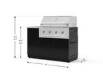NewAge Outdoor Kitchens Outdoor Grill Island Aluminum 3-Piece Cabinet Set with Sink, Grill Cabinet, and Performance Grill 