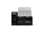 NewAge Outdoor Kitchens Outdoor Grill Island Aluminum 3-Piece Cabinet Set with Sink, Grill Cabinet, and Performance Grill 