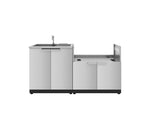 NewAge Outdoor Kitchens Stainless Steel 2-Piece Cabinet set with Sink and Grill Cabinet-67611-Garage Giant 