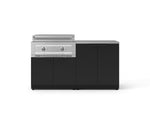 NewAge Outdoor Kitchens Stainless-Steel 4-Piece Cabinet Set with Base, Grill Cabinet, Platinum Griddle and Countertop-75108-Garage Giant 