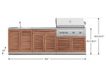 NewAge Outdoor Kitchens Stainless Steel 5-Piece Cabinet Set with Sink, 2-Door with Drawer, Grill Cabinet, Platinum Grill and Countertop-71140-Garage Giant 
