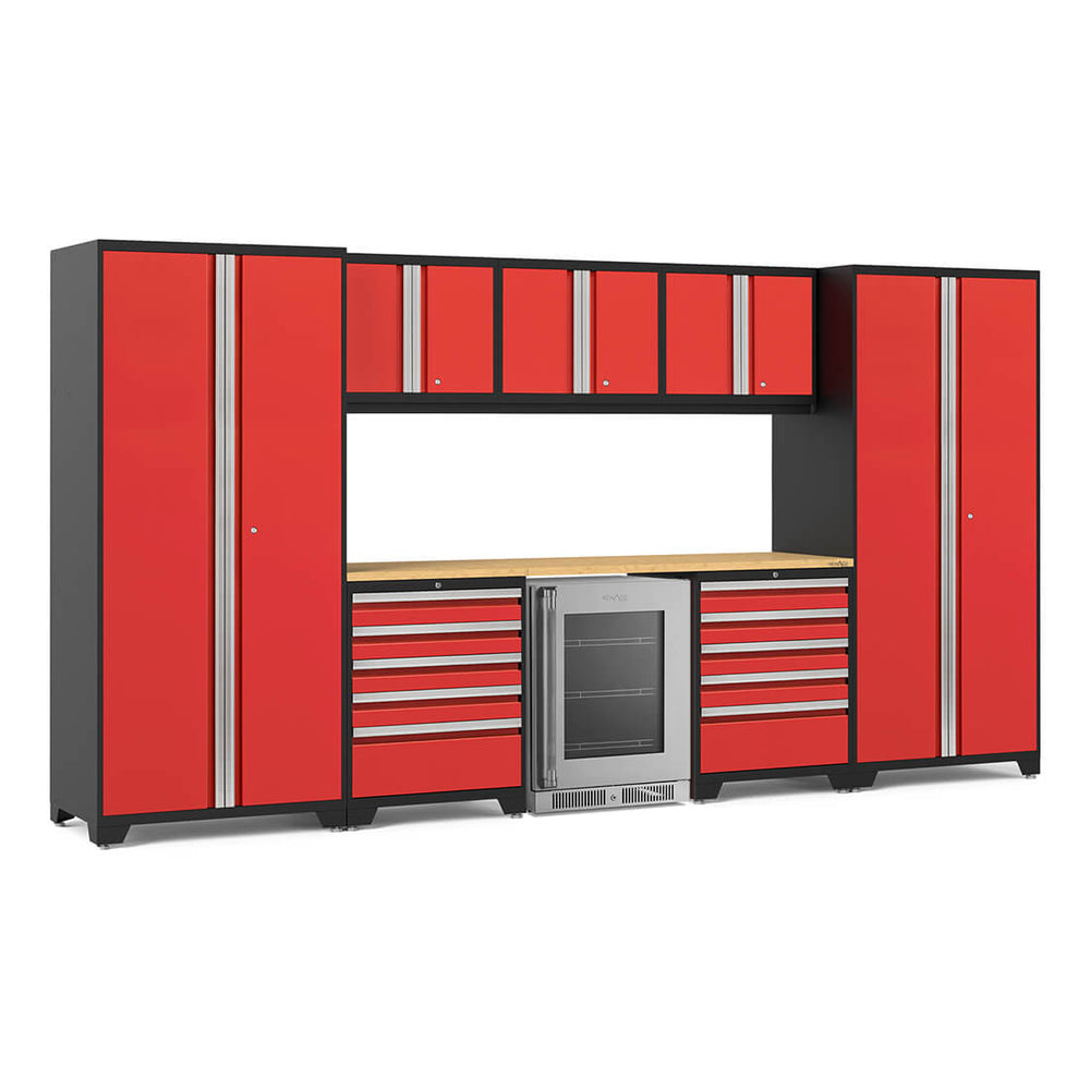 NewAge Garage Cabinets PRO Series 12-Piece Corner Set with Bamboo Tops