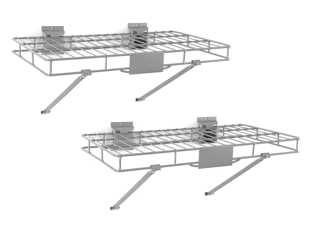 NewAge Garage Cabinets 2ft Wire Shelves with Locking Mechanism (Pack of 2)