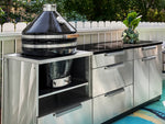 NewAge Outdoor Kitchens Stainless Steel 4-Piece Cabinet Set with 2 Door, Grill Cabinet, Performance Grill and Countertop-71769-Garage Giant 