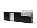 NewAge Outdoor Kitchens Aluminum 7-Piece Cabinet Set with 3-Drawer, Bar, Grill Cabinet, Performance Grill, Countertops and Stainless Steel Door Fridge-73568-Garage Giant 