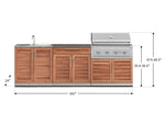 NewAge Outdoor Kitchens Stainless-Steel 5-Piece Cabinet Set with Sink, 2-Door with Drawer, Grill Cabinet, Performance Grill, and Countertop-71599-Garage Giant 