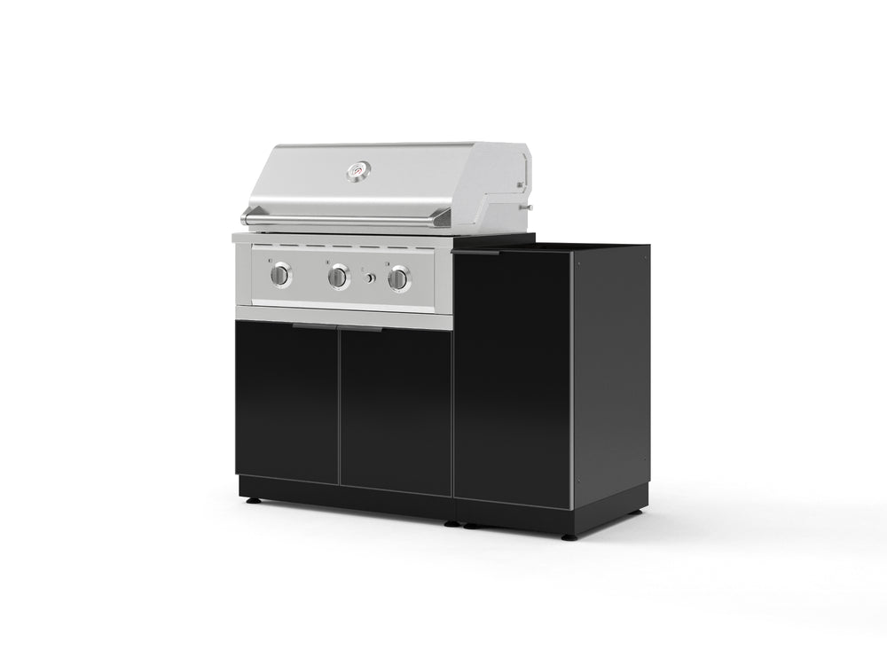 NewAge Outdoor Kitchens Outdoor Grill Island Aluminum 4-Piece Cabinet Set with 1 Door, Grill Cabinet, Performance Grill and Countertop - (Natural Gas) | Garage Giant