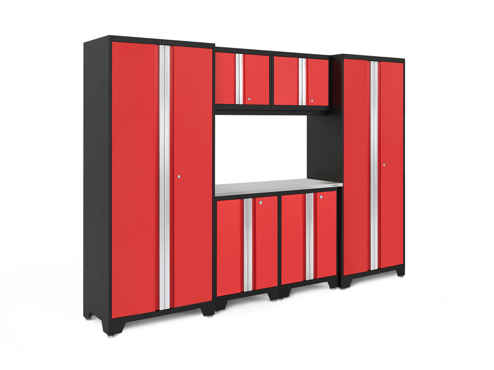 NewAge Garage Cabinets Bold Series 7-Piece Cabinet Set with 30 in. RTA Lockers-73011-Garage Giant