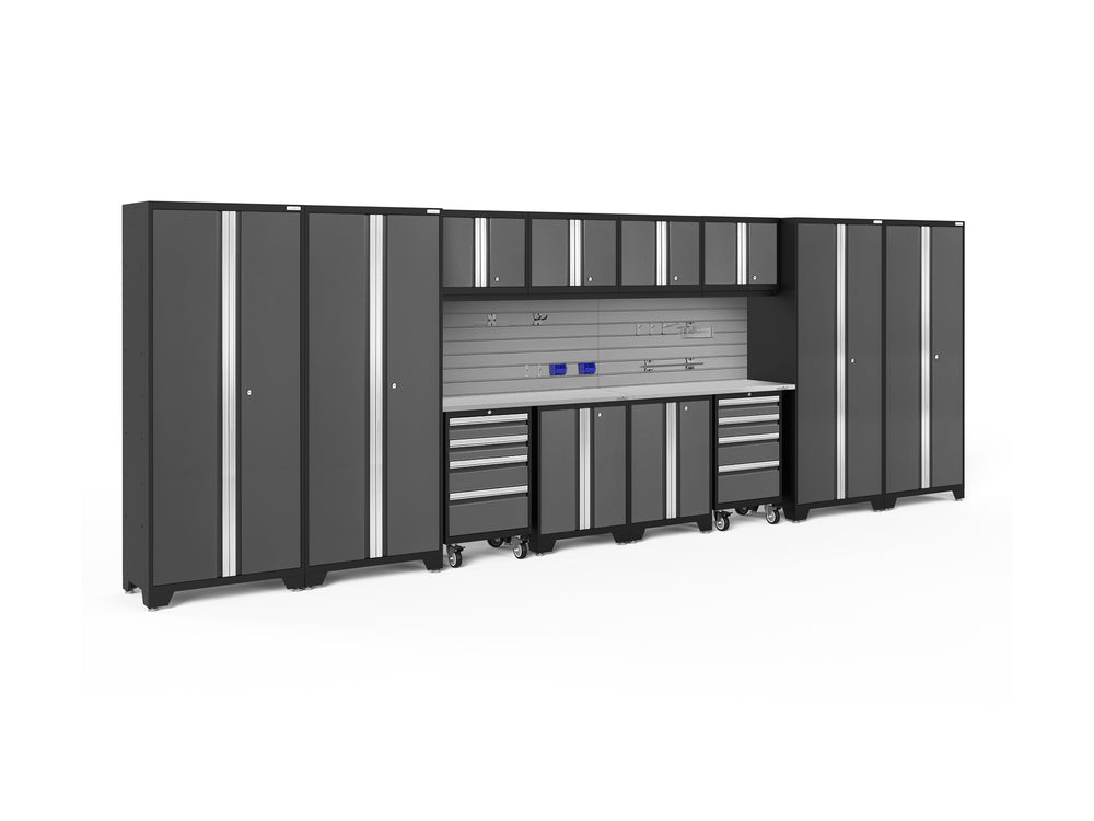 NewAge Garage Cabinets Bold Series Gray 14-Piece Set-56634-Garage Giant