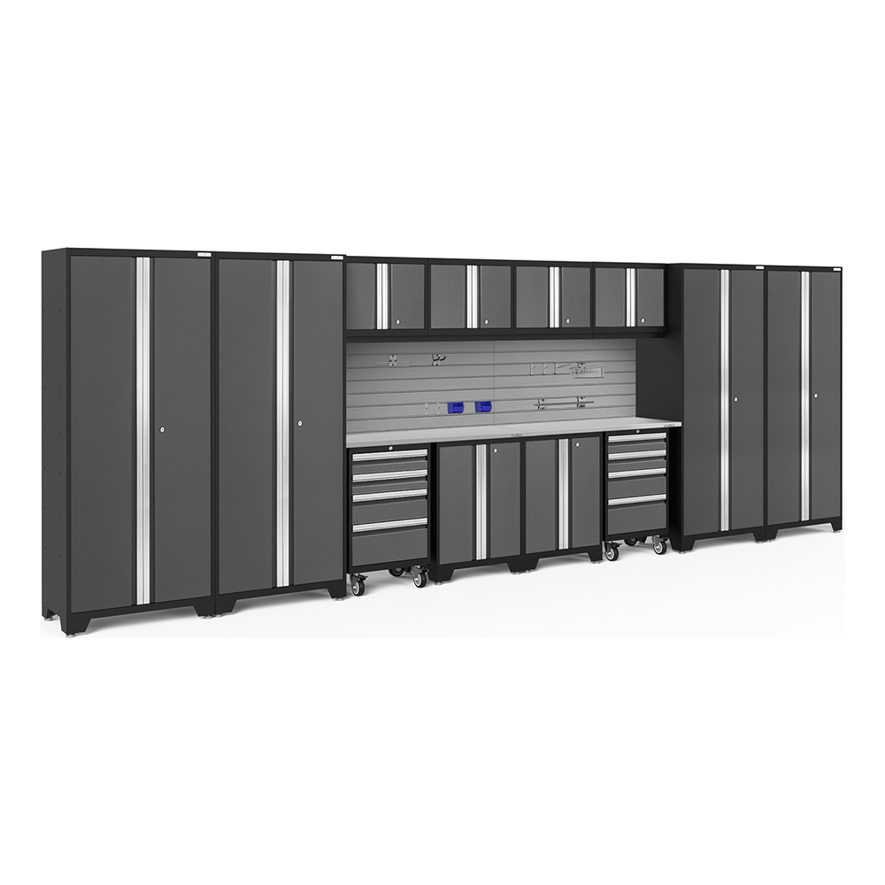NewAge Garage Cabinets Bold Series Grey 14-Piece Set-56634-Garage Giant