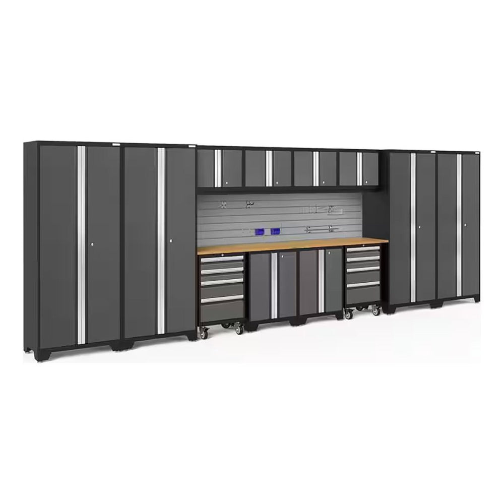 NewAge Garage Cabinets Bold Series Gray 14-Piece Set-56635-Garage Giant
