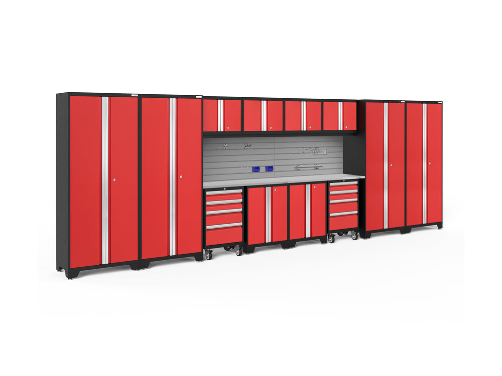 NewAge Garage Cabinets Bold Series Red 14-Piece Set-56636-Garage Giant