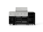NewAge Outdoor Kitchens Outdoor Grill Island Aluminum 6-Piece Cabinet Set with Casters and 1-Door, Grill Cabinet, Performance Grill, Side Burner, Countertop 