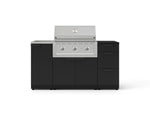 NewAge Outdoor Kitchens Outdoor Grill Island Stainless-Steel 5-Piece Cabinet Set with Sink, 3 Drawer, Grill Cabinet, Performance Grill and Stainless Steel Countertop - (Natural Gas) 