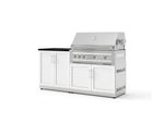 NewAge Outdoor Kitchens Stainless-Steel 4-Piece Cabinet Set with Base, Grill Cabinet, Platinum Grill, and Countertop-73476-Garage Giant 