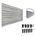 Proslat PROCORE Slatwall Mini Bundle (Grey Wood) 57101K | Garage Giant 